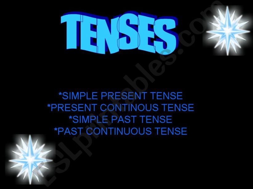 TENSES [ SIMPLE PRESENT TENSE-PRESENT CONTINUOUS TENSE - SIMPLE PAST TENSE - PAST CONTINUOUS TENSE ]